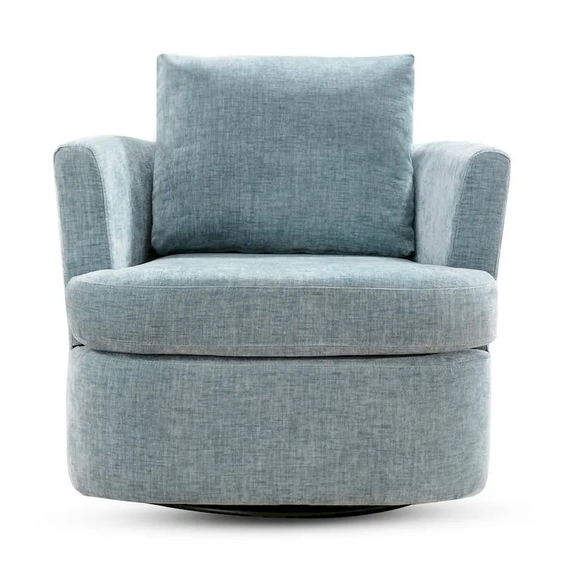 Juego de sillones giratorios tapizados en chenilla moderna, juego de sillones giratorios modernos para sala de estar