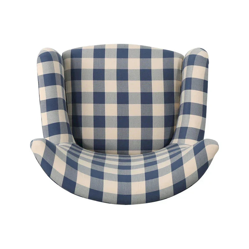 Sillón tapizado de respaldo alto Modern Retro de 30.25 pulgadas con patas de madera para sala de estar