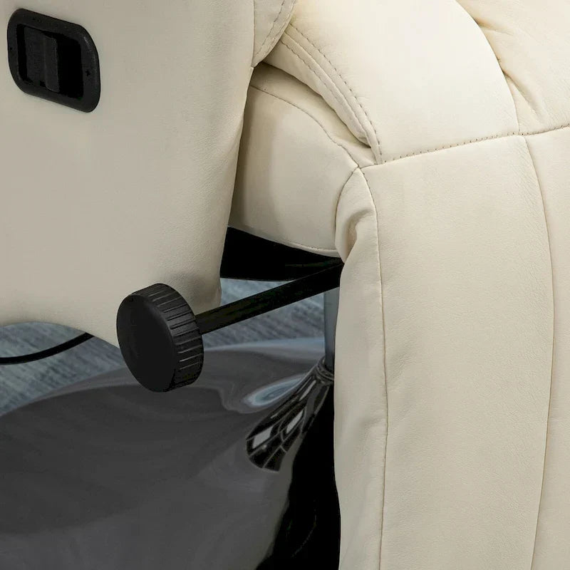 Sillón reclinable manual HOMCOM para adultos, reclinable giratorio ajustable con reposapiés, brazos acolchados