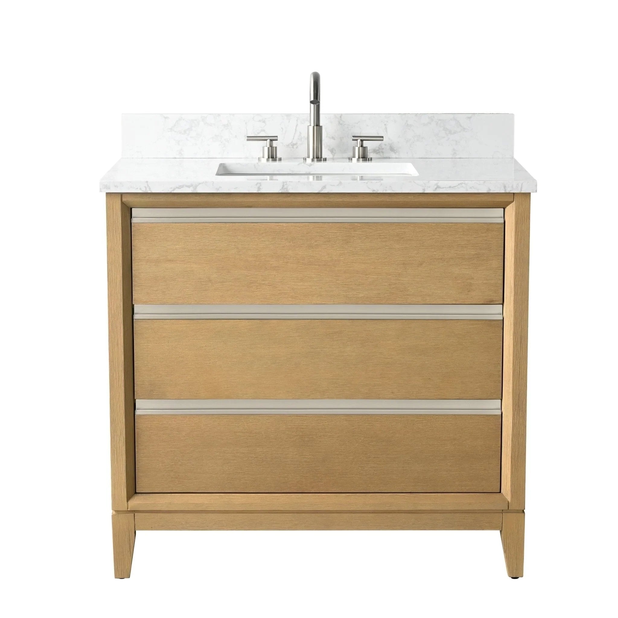 Mueble de baño Vanity Art con lavabo de cerámica y encimera de mármol de ingeniería