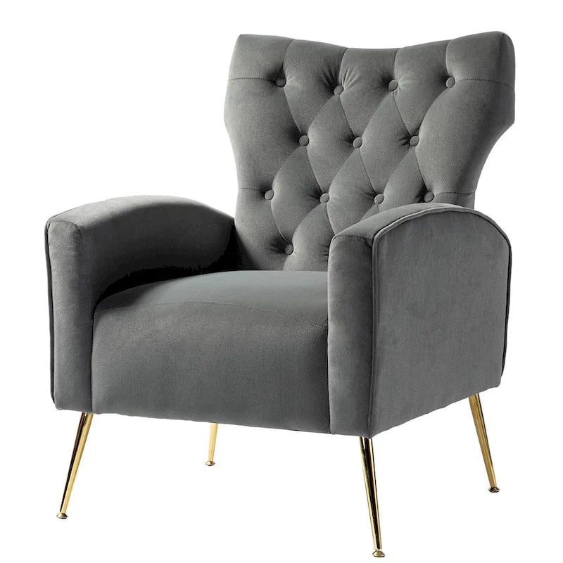Sillón Abadiana Acolchado con Base Metálica