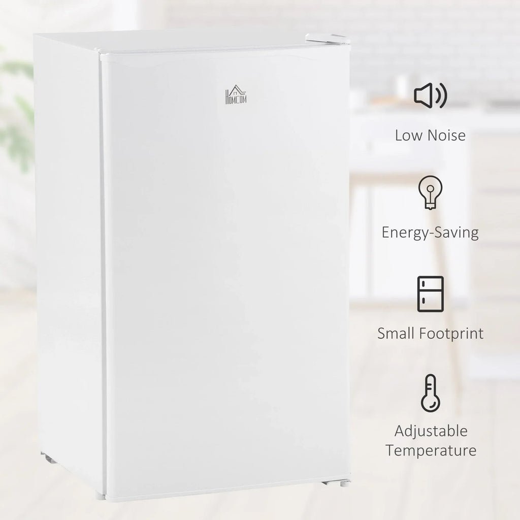 Mini Frigo da 3,2 Cu.Ft con Congelatore, Frigorifero Compatto a Porta Singola con Termostato Regolabile per Camera da Letto