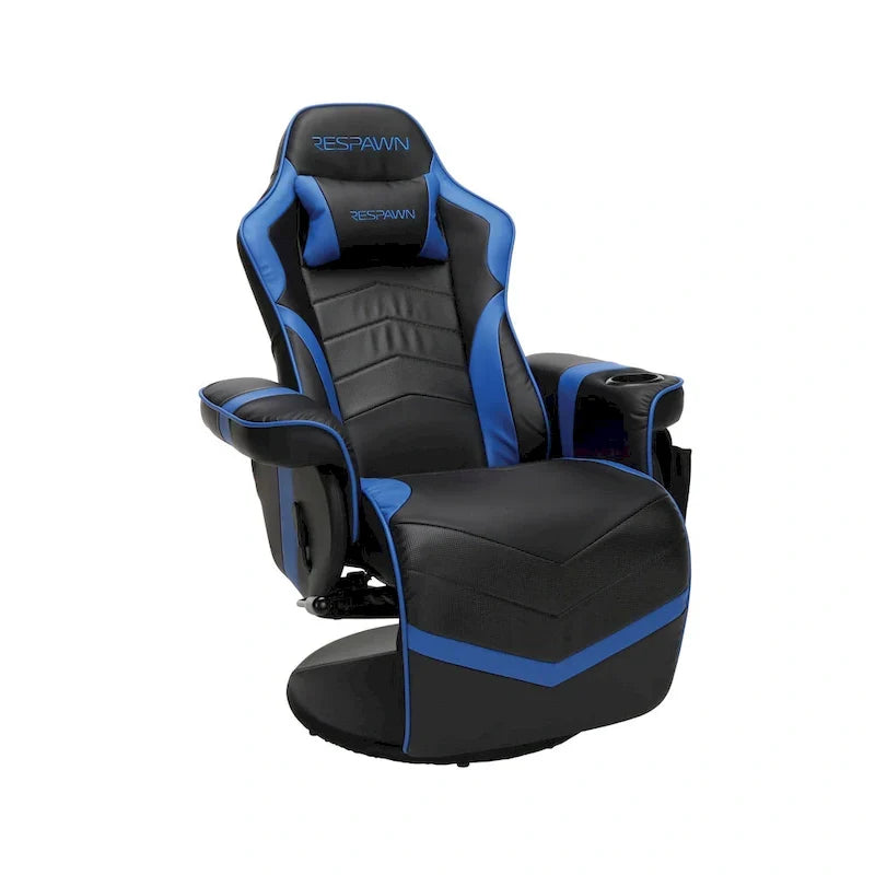 Sillón reclinable para videojuegos - Silla de juego reclinable con reposapiés