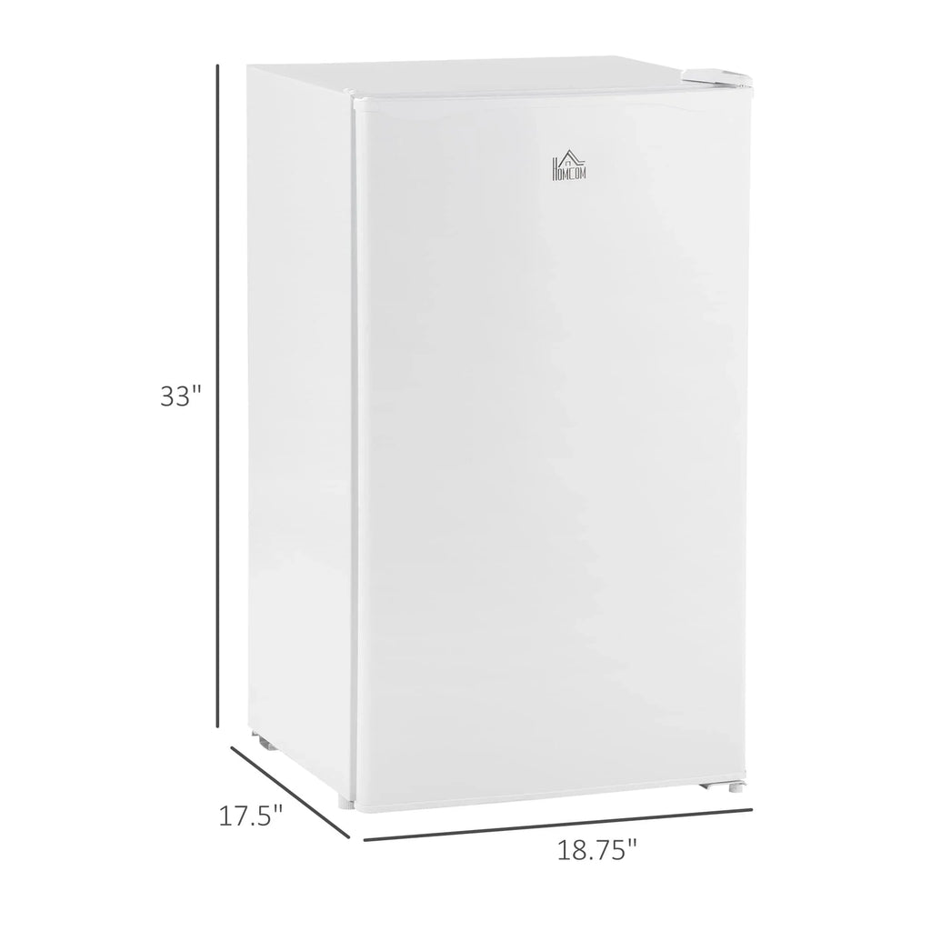 Mini Frigo da 3,2 Cu.Ft con Congelatore, Frigorifero Compatto a Porta Singola con Termostato Regolabile per Camera da Letto