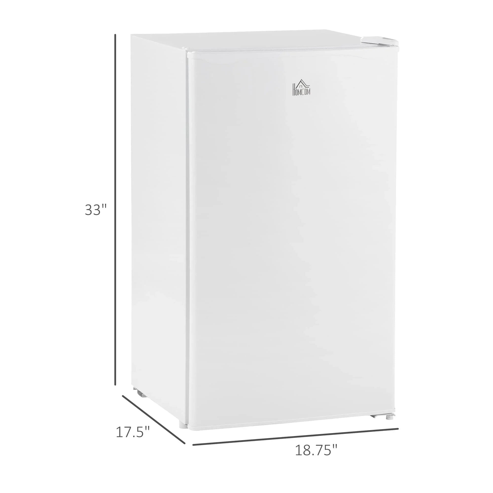 Mini Frigo da 3,2 Cu.Ft con Congelatore, Frigorifero Compatto a Porta Singola con Termostato Regolabile per Camera da Letto