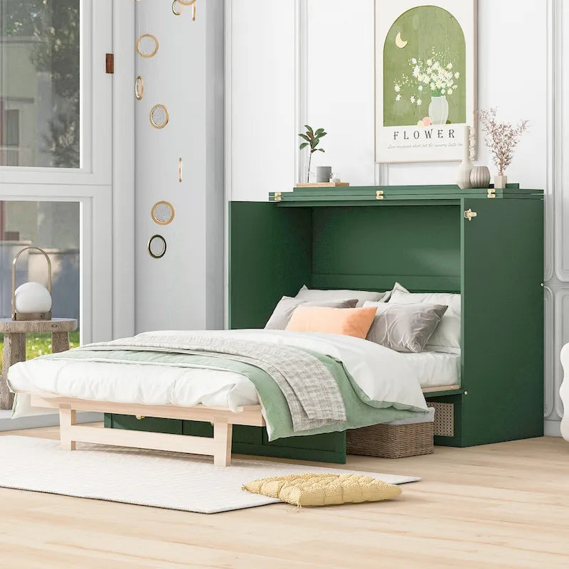 Cama Murphy de tamaño completo Nestfair con cajones grandes