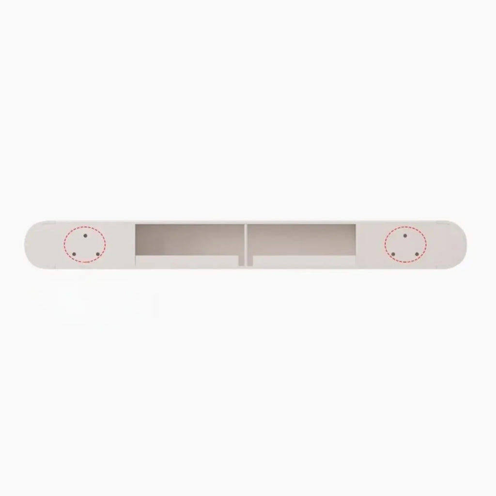 Mueble de TV Flotante de Madera Blanca con Almacenamiento para Sala de Estar
