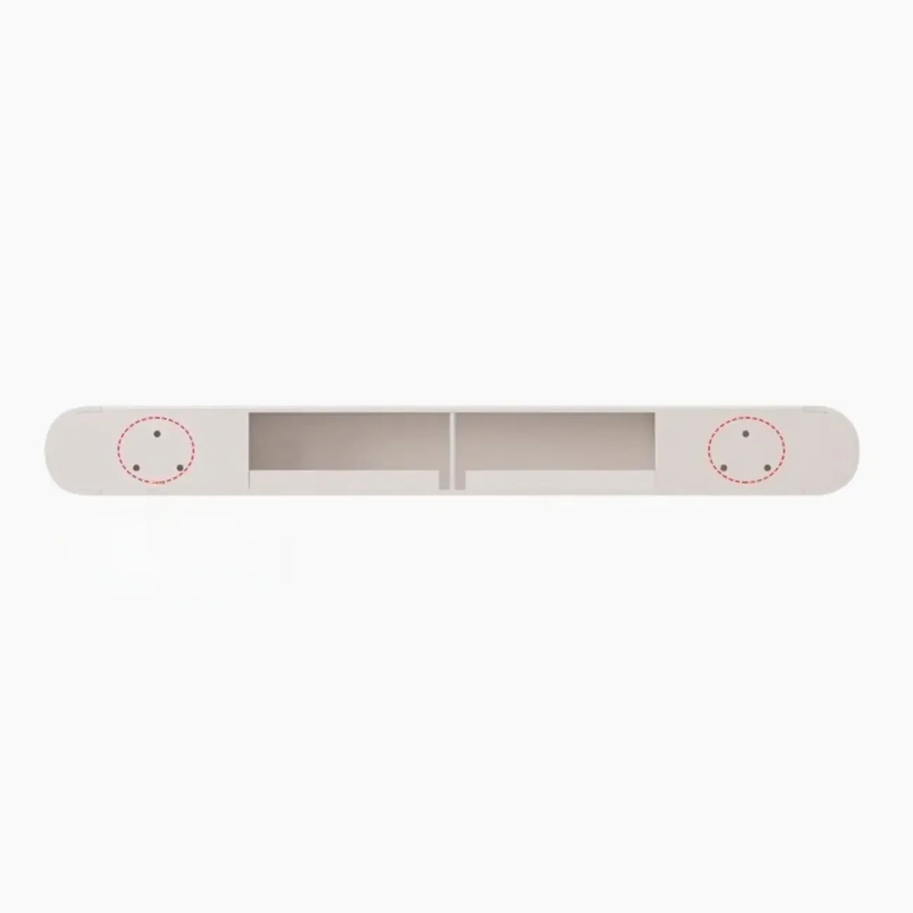 Mueble de TV Flotante de Madera Blanca con Almacenamiento para Sala de Estar