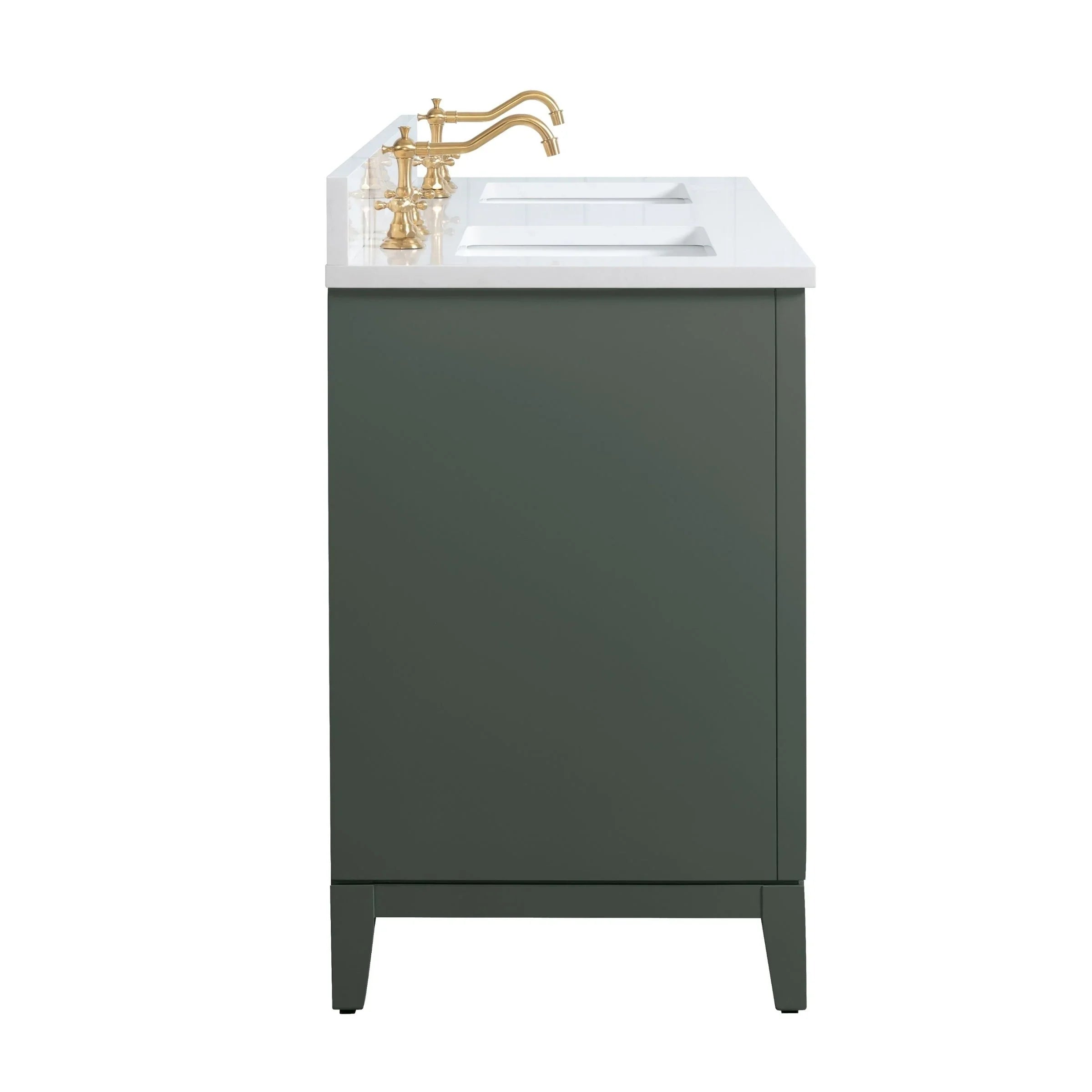 Mueble de baño Vanity Art con lavabo de cerámica y encimera de mármol de ingeniería