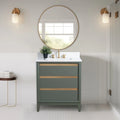 Mueble de baño Vanity Art con lavabo de cerámica y encimera de mármol de ingeniería