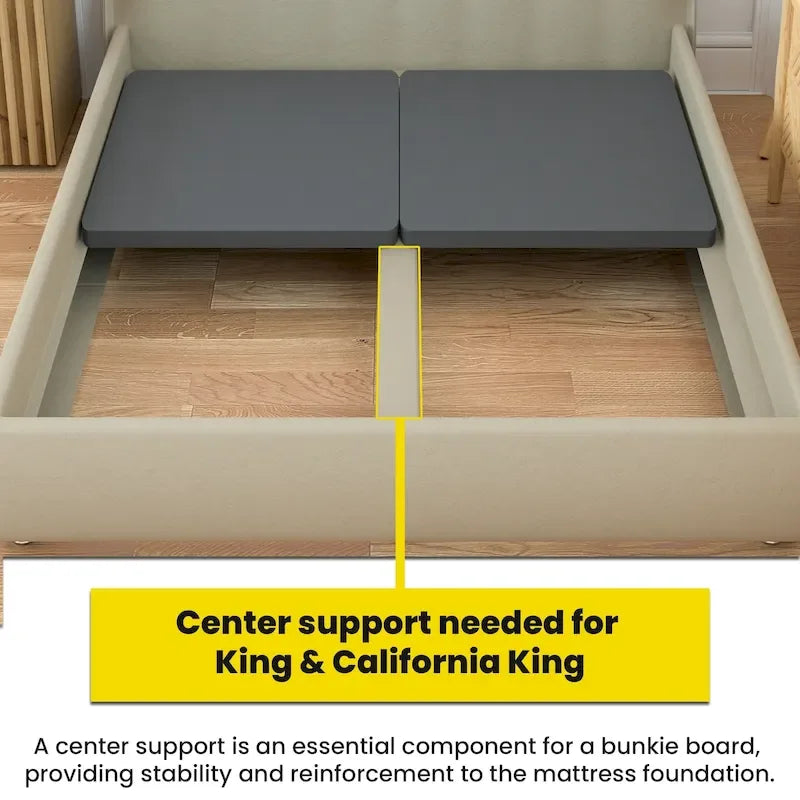 ONETAN, Base de Somier Dividida de 1.5 Pulgadas para Soporte de Colchón/Cama - Completamente Ensamblada, Comodidad y Soporte Mejorados, Gris
