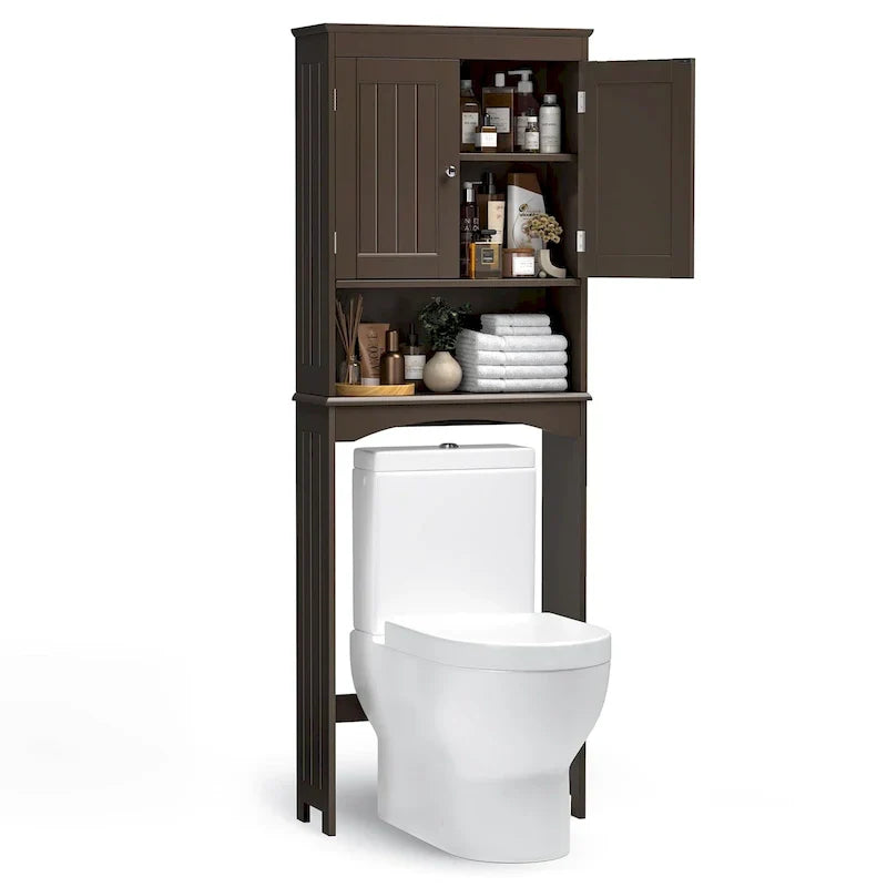 Armario de almacenamiento para baño, Armario de almacenamiento para inodoro, Estante de baño sobre el inodoro, Ahorrador de espacio para inodoro