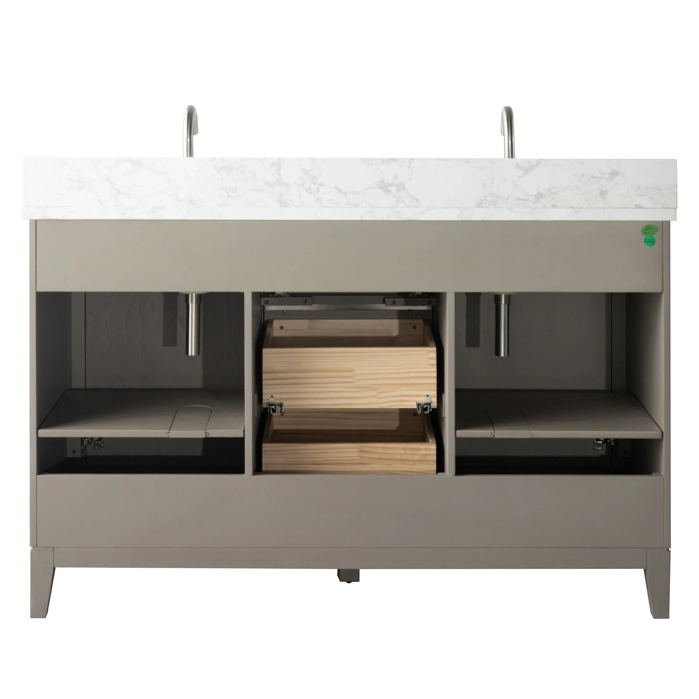 Mueble de baño Vanity Art con lavabo de cerámica y encimera de mármol de ingeniería