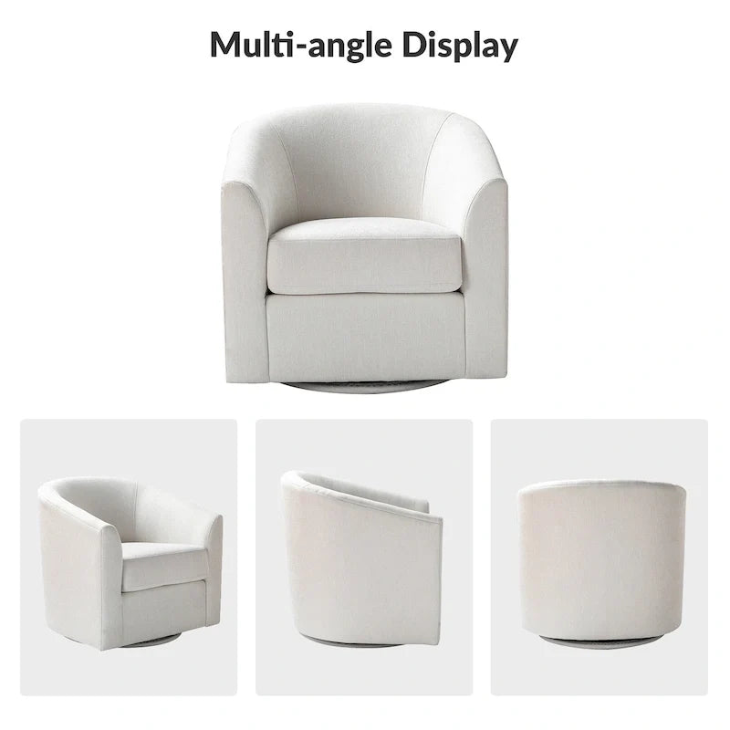 Sillón tapizado moderno Cuenca con base giratoria