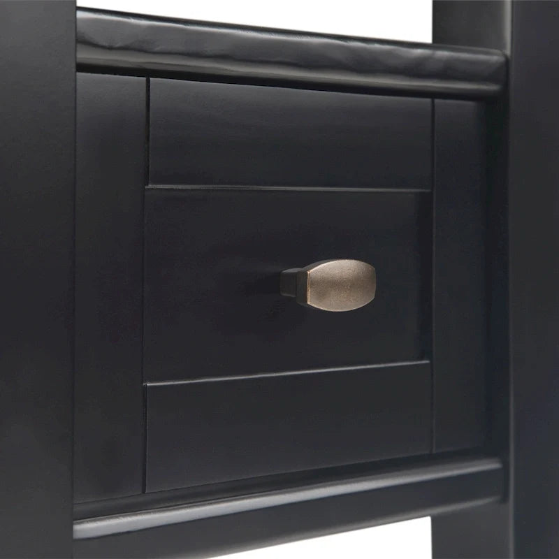 WYNDENHALL Norfolk Mesa auxiliar estrecha rectangular de madera maciza, estilo de transición, 14 pulgadas de ancho - 14 pulgadas de ancho