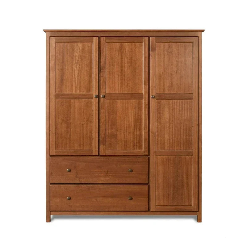 Armario de madera Shaker de 3 puertas Grain Wood Furniture - 60x72x22
