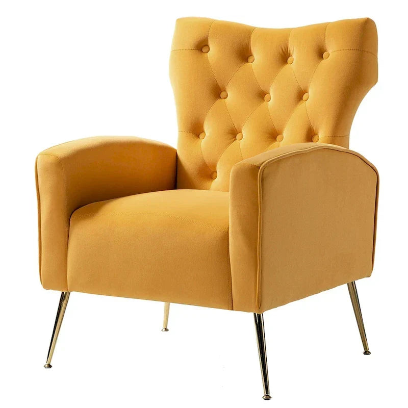 Sillón Abadiana Acolchado con Base Metálica