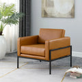 Sillón tapizado moderno HomePop con estructura de metal