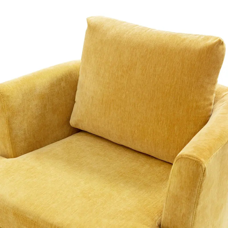 Juego de sillones giratorios tapizados en chenilla moderna, juego de sillones giratorios modernos para sala de estar