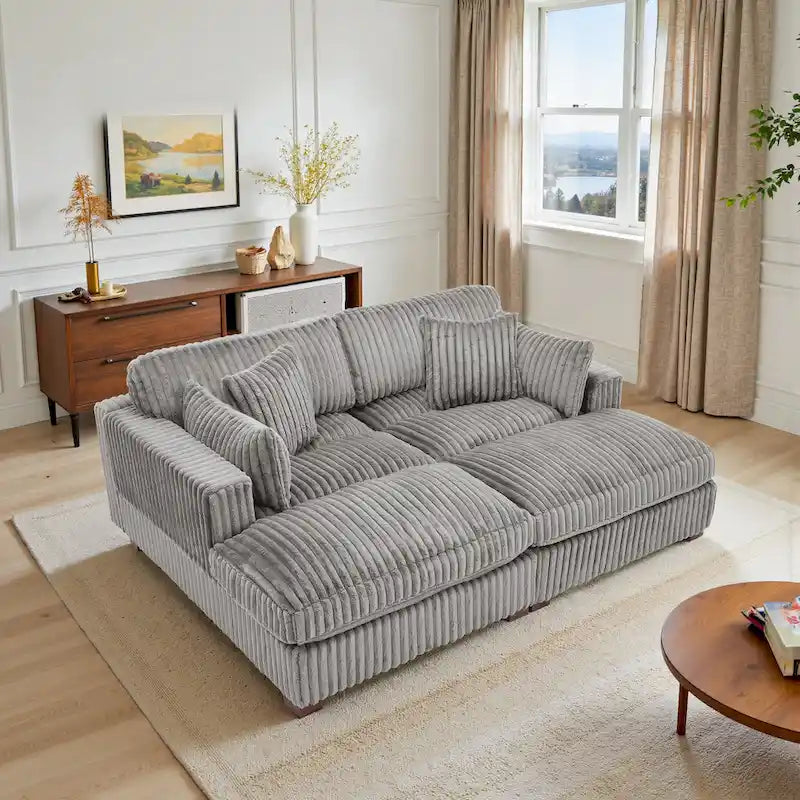 Sofá Modular Seccional de Tela para Salón y Dormitorio
