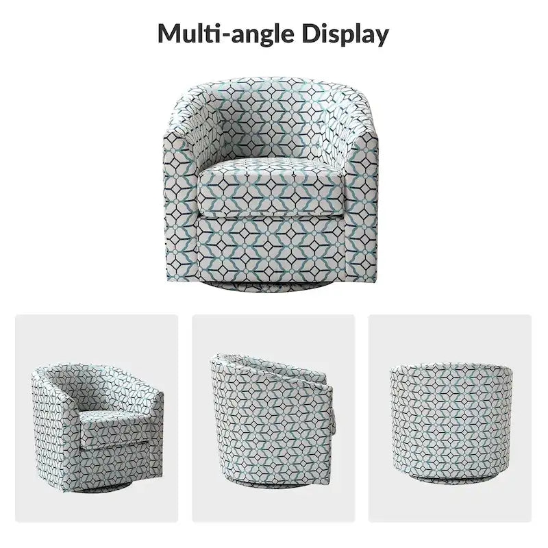 Sillón tapizado moderno Cuenca con base giratoria