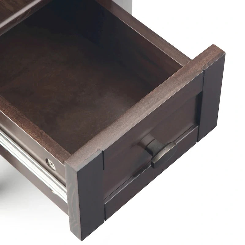 WYNDENHALL Norfolk Mesa auxiliar estrecha rectangular de madera maciza, estilo de transición, 14 pulgadas de ancho - 14 pulgadas de ancho