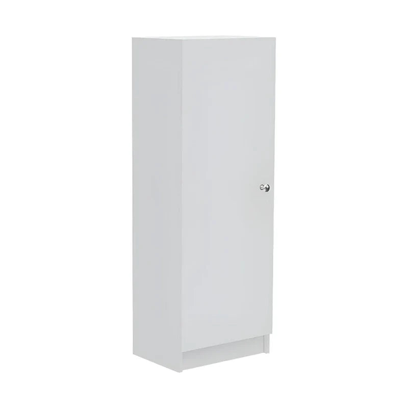 HomeRoots Alacena o armario de almacenamiento de madera blanca de 47" - 16.9" X 47.4" X 12.3"