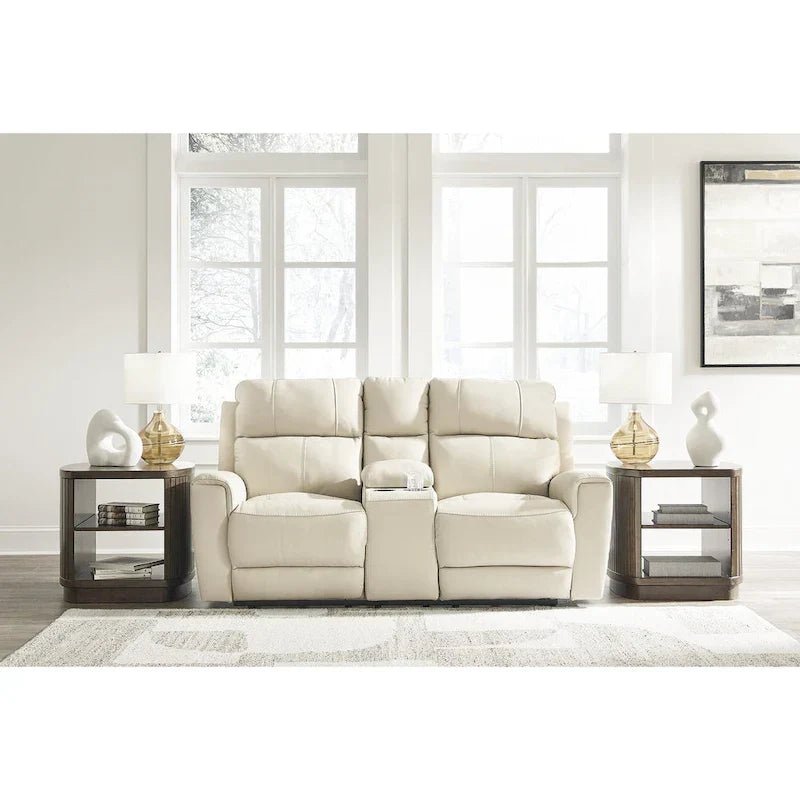 Sofá reclinable eléctrico Dahlmoore Beige Signature Design by Ashley con consola - 76 An. x 42 Prof. x 40 Al.