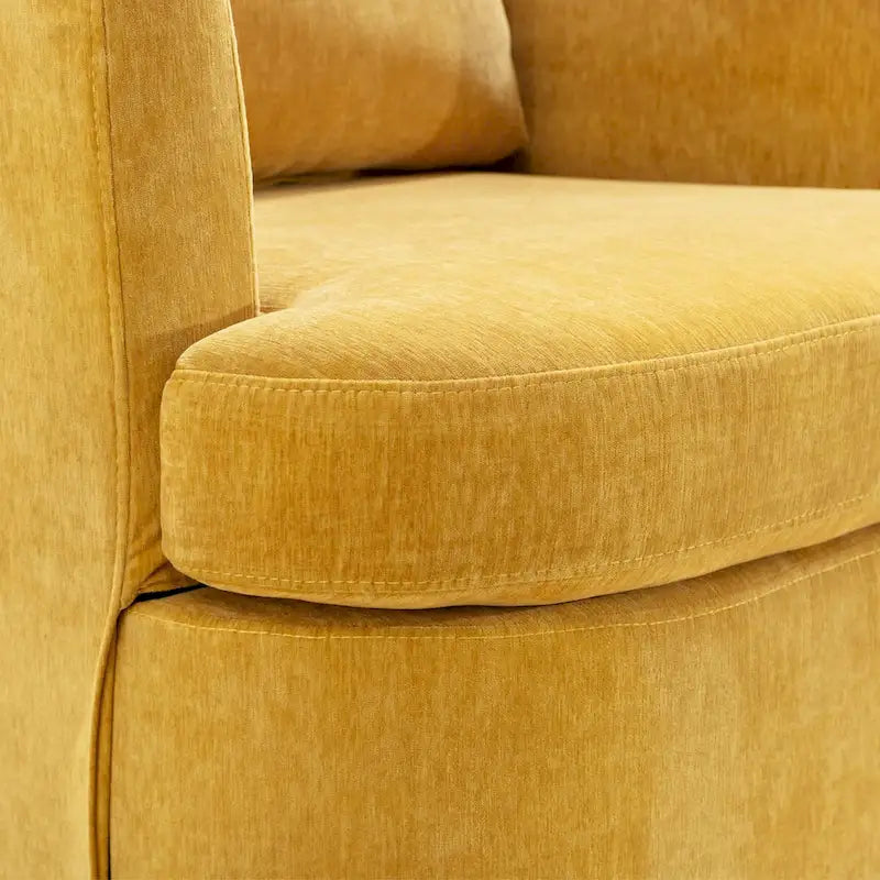 Juego de sillones giratorios tapizados en chenilla moderna, juego de sillones giratorios modernos para sala de estar