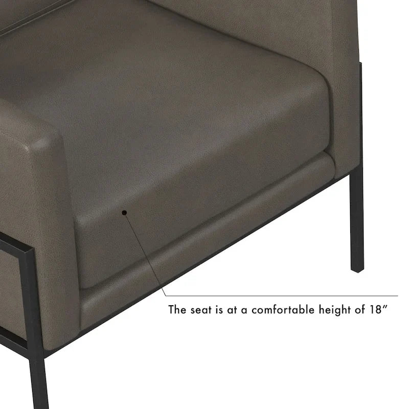 Sillón tapizado moderno HomePop con estructura de metal