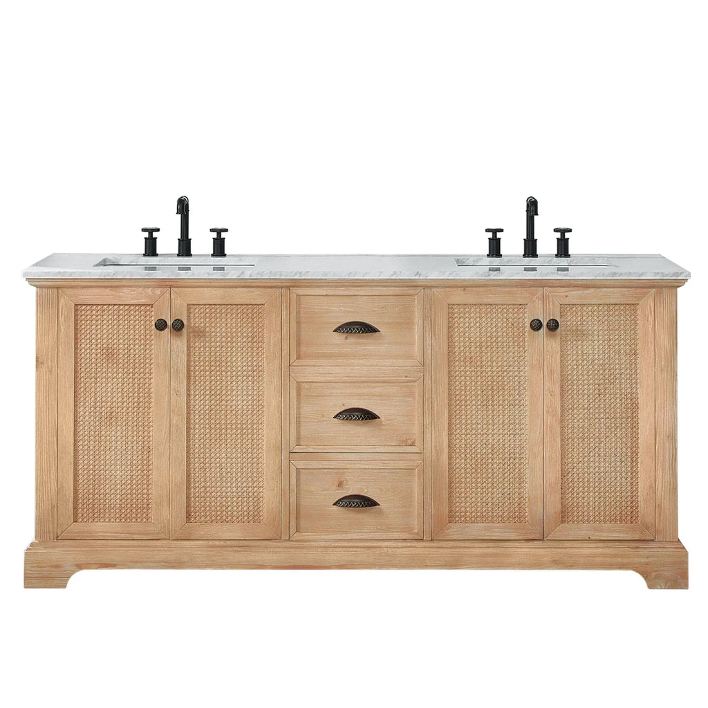 Mueble de baño Hervas con encimera de mármol natural sin espejo