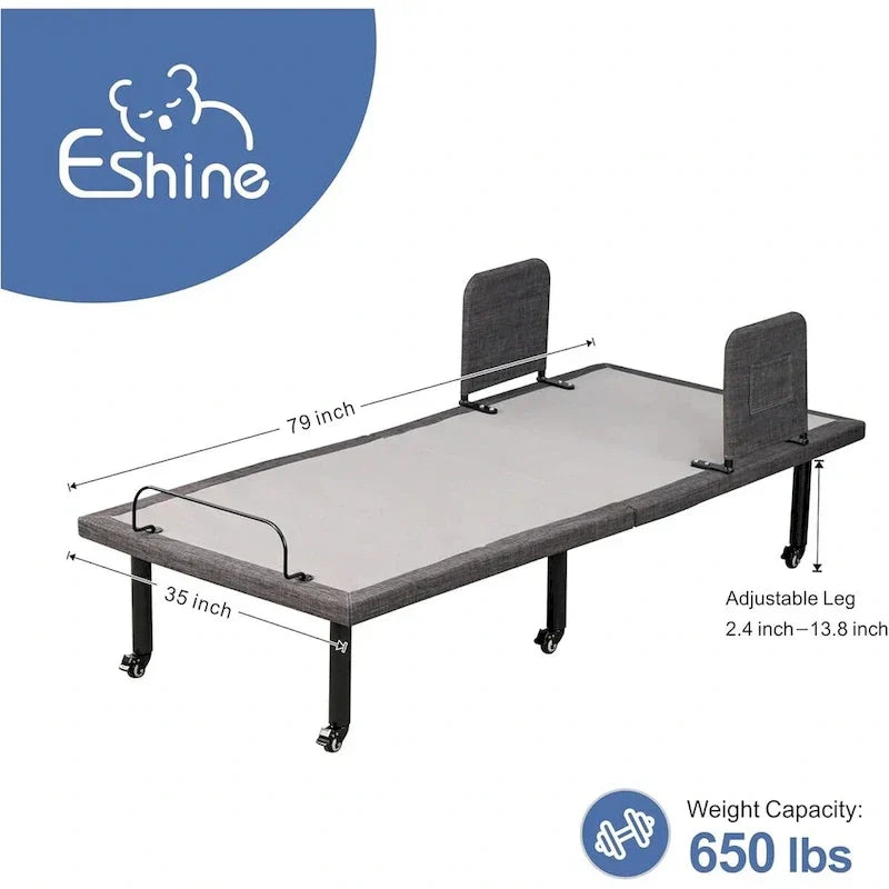 Cama articulada con control remoto inalámbrico, base de cama de hospital con/sin colchón