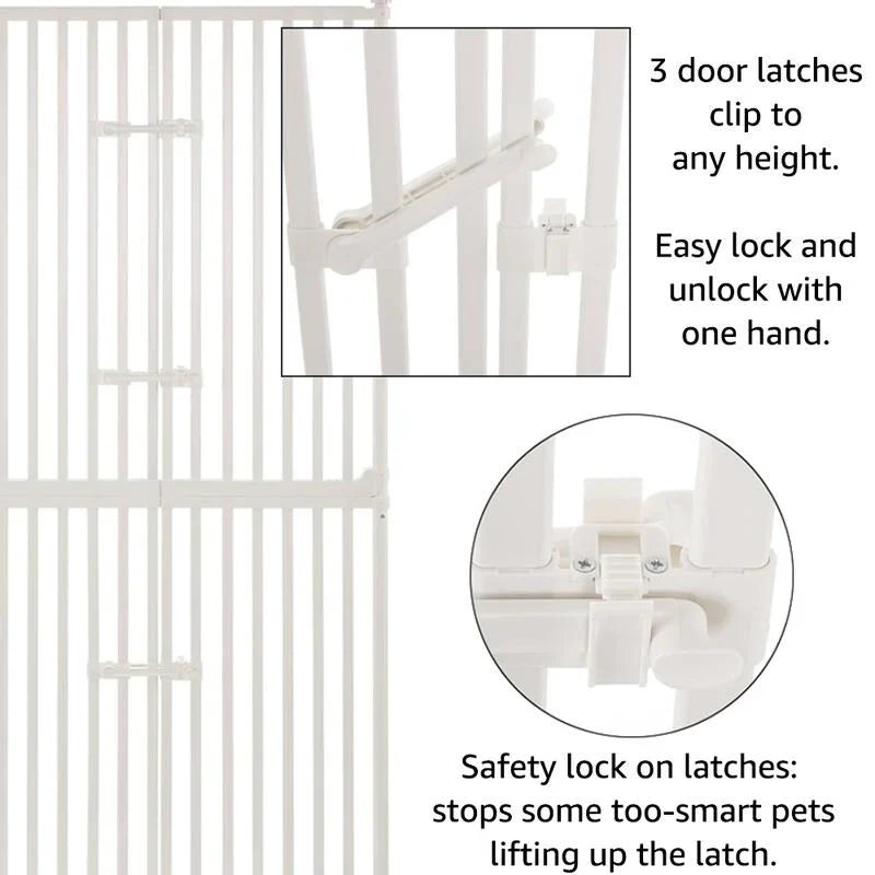 unipaws Puerta para mascotas extra alta para gatos, 74 pulgadas de alto con cerraduras de puerta