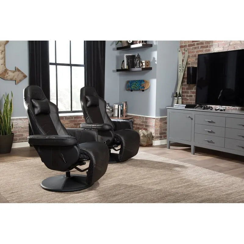 Sillón reclinable para videojuegos - Silla de juego reclinable con reposapiés