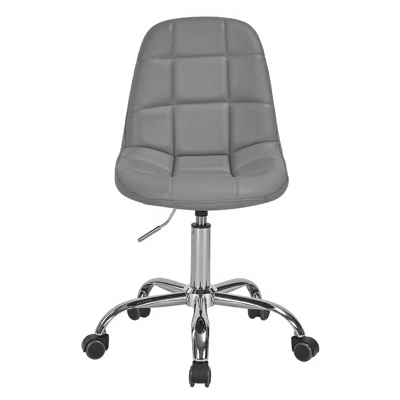 Silla de oficina en casa sin brazos Javlergo, silla de escritorio de computadora con ruedas y altura ajustable