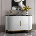 Aparador Glam Marble gris con almacenamiento