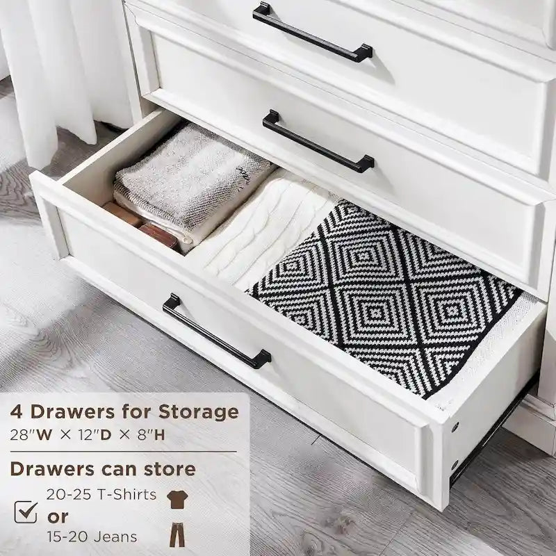 Cómodas de 6 cajones estilo rústico, de madera para dormitorio