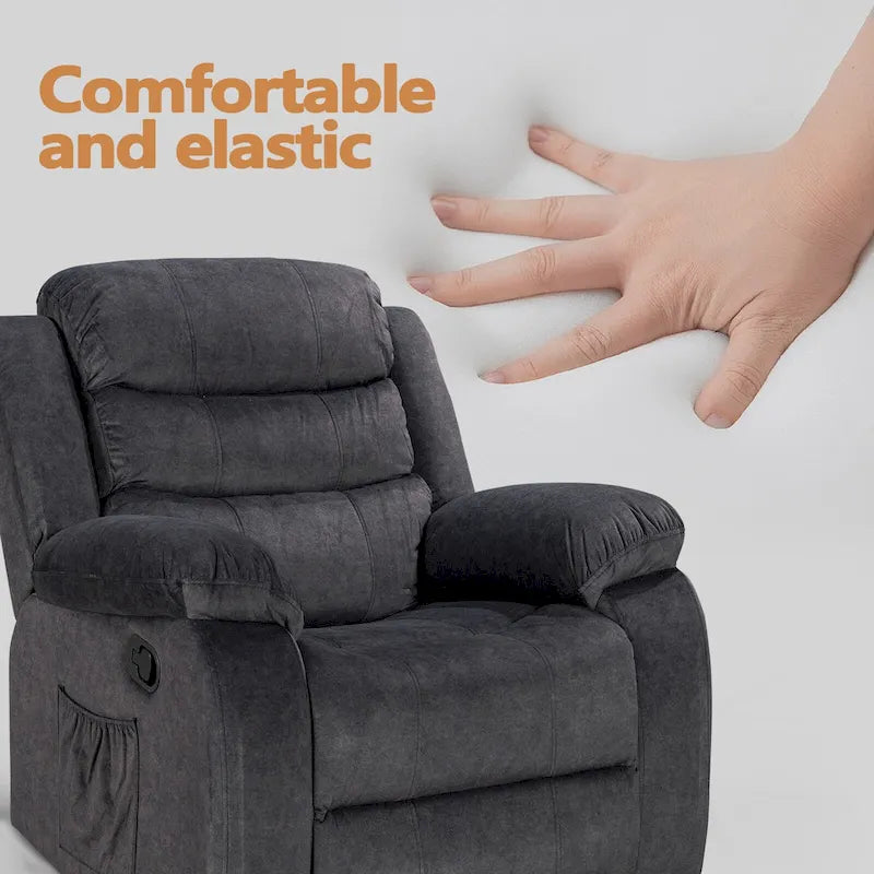 Sillón reclinable suave con función de masaje y calor