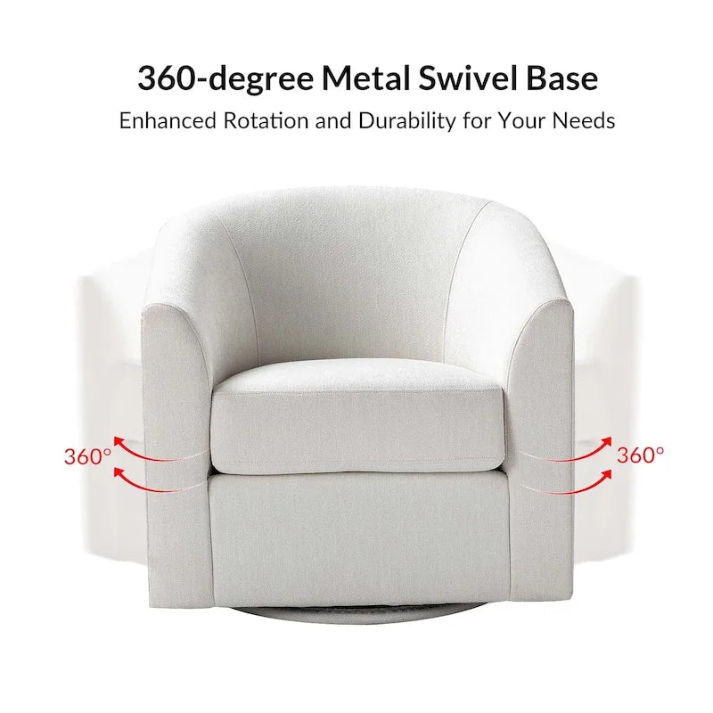 Sillón tapizado moderno Cuenca con base giratoria