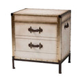 Baúl de mesa auxiliar de lona vintage Laura