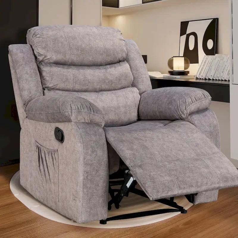 Sillón reclinable suave con función de masaje y calor
