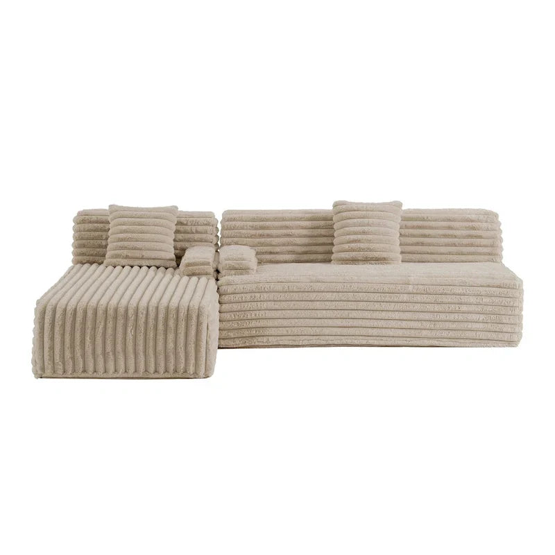 Sofá seccional Cloud, sofá moderno tapizado con 2 cojines, sofá de combinación libre, sofá seccional modular en forma de L