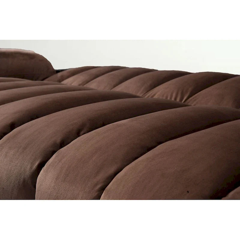 Sofá cama convertible de almacenamiento de terciopelo de 82.7" con 2 almohadas
