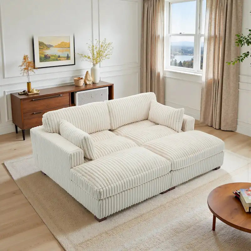 Sofá Modular Seccional de Tela para Salón y Dormitorio