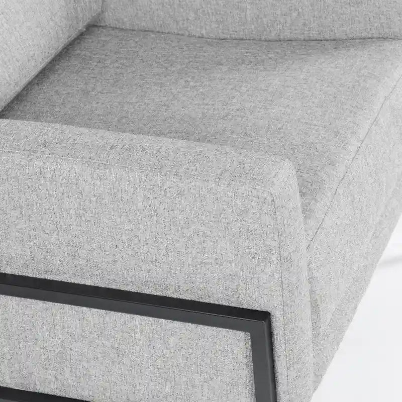 Sillón tapizado moderno HomePop con estructura de metal