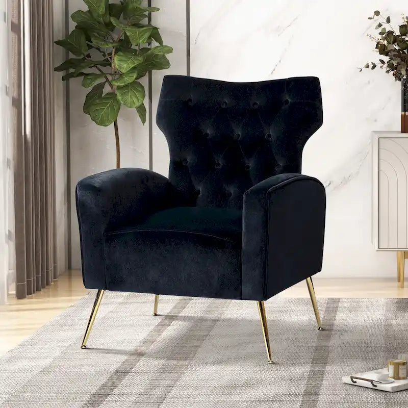 Sillón Abadiana Acolchado con Base Metálica