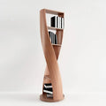 Estantería vertical de madera de 5 niveles con forma de reloj de arena contemporáneo