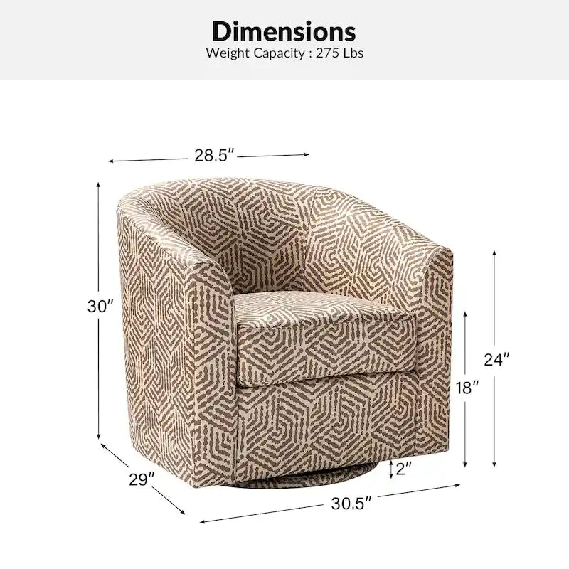 Sillón tapizado moderno Cuenca con base giratoria
