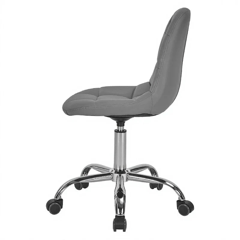 Silla de oficina en casa sin brazos Javlergo, silla de escritorio de computadora con ruedas y altura ajustable