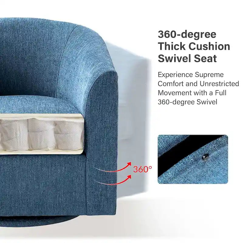 Sillón tapizado moderno Cuenca con base giratoria